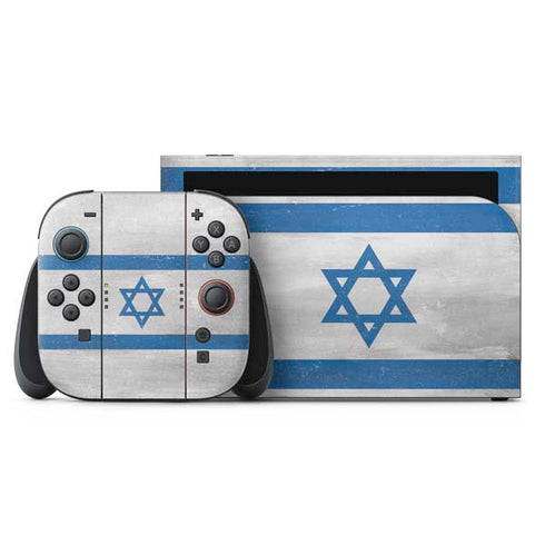 Israel Flag Distressed Nintendo Skins